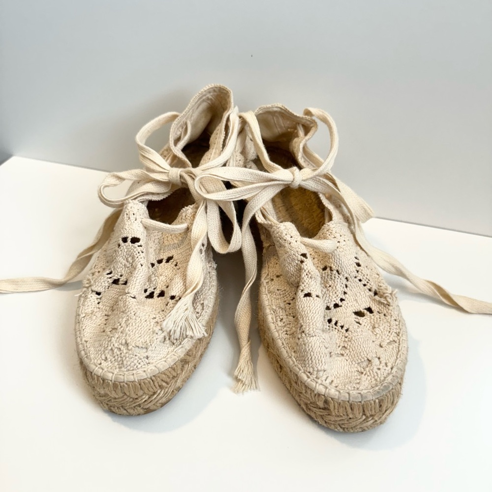Women's Cream Espadrille Shoes